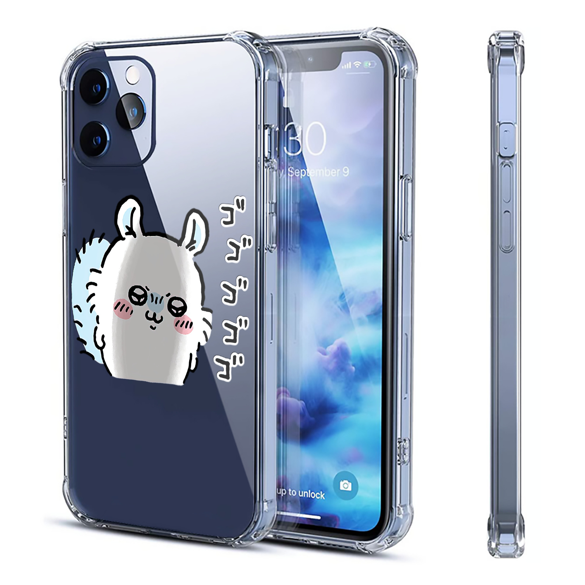 （画像用） ちいかわ モモンガ Chii-kawa Momonga 【iPhone 12シリーズ対応】透明スマホケース（クリアソフトケース）
